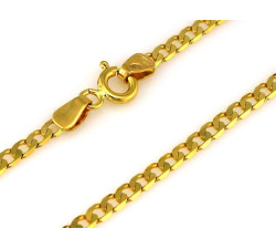 Złoty łańcuszek 585 splot pancerka 1.7mm