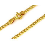 Złoty łańcuszek 585 splot pancerka 1.7mm
