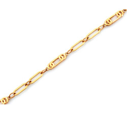 Złota bransoletka 585/14k, szer. 3.9 mm