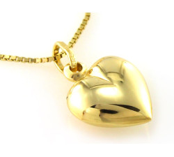 Złota przywieszka serce 585 z motywem miłości