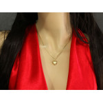 Złota przywieszka serce 585 z motywem miłości