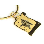 Złota przywieszka z motywem zodiaku, 15mm