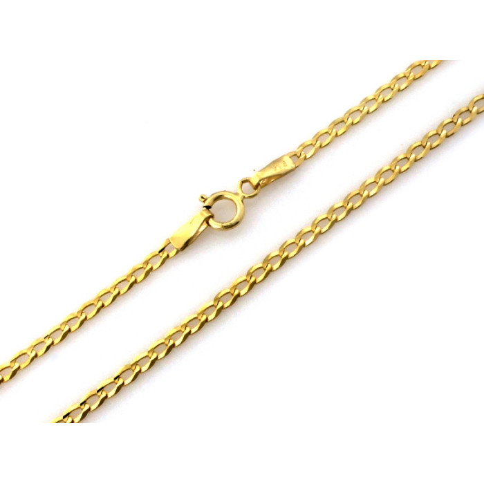 Złoty łańcuszek pancerka 45|50cm