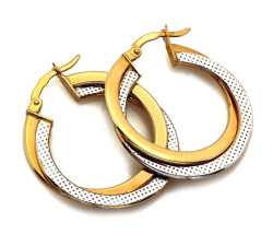 złote kolczyki na angielskie zapiecie