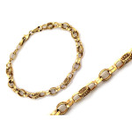 Ażurowa bransoletka 375, z żółtego złota, długość 19 cm