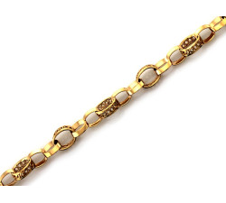 Ażurowa bransoletka 375, z żółtego złota, długość 19 cm