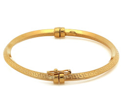 Złota bransoletka, błyszcząca, grecki wzór