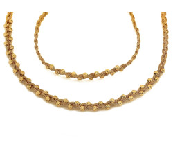 Złoty komplet biżuterii 585/14k naszyjnik + bransoletka