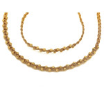 Złoty komplet biżuterii 585/14k naszyjnik + bransoletka