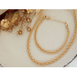 Złoty komplet biżuterii 585/14k naszyjnik + bransoletka