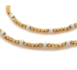 Złoty komplet biżuterii z opalem - elegancki na prezent