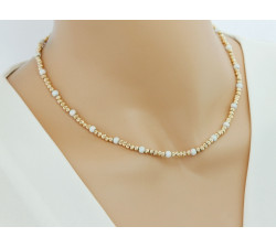 Złoty komplet biżuterii z opalem - elegancki na prezent