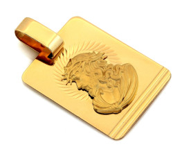 Złota przywieszka medalik 14k na łańcuszek