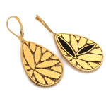 Złoty komplet z onyksami, na prezent