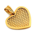 Złota przywieszka w kształcie serca