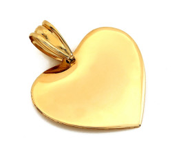 Złota przywieszka w kształcie serca