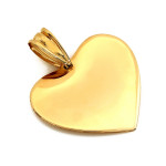 Złota przywieszka w kształcie serca