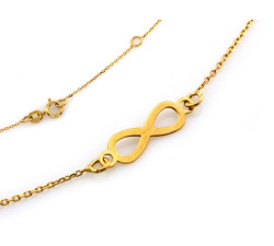 Złoty naszyjnik nieskończoność na prezent