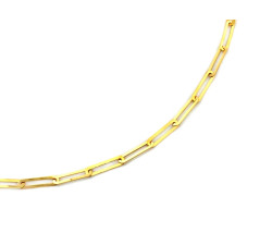 Naszyjnik w kształcie spinacza z żółtego złota