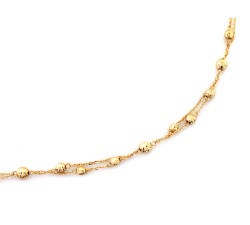 Złoty naszyjnik z kulkami 45cm