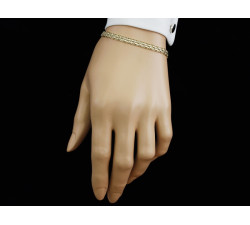 Złota bransoletka łańcuszkowa bismark dla kobiety