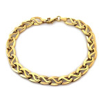 Złota bransoletka z elementowym wzorem