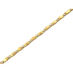 Złota bransoletka elementowa, elegancka