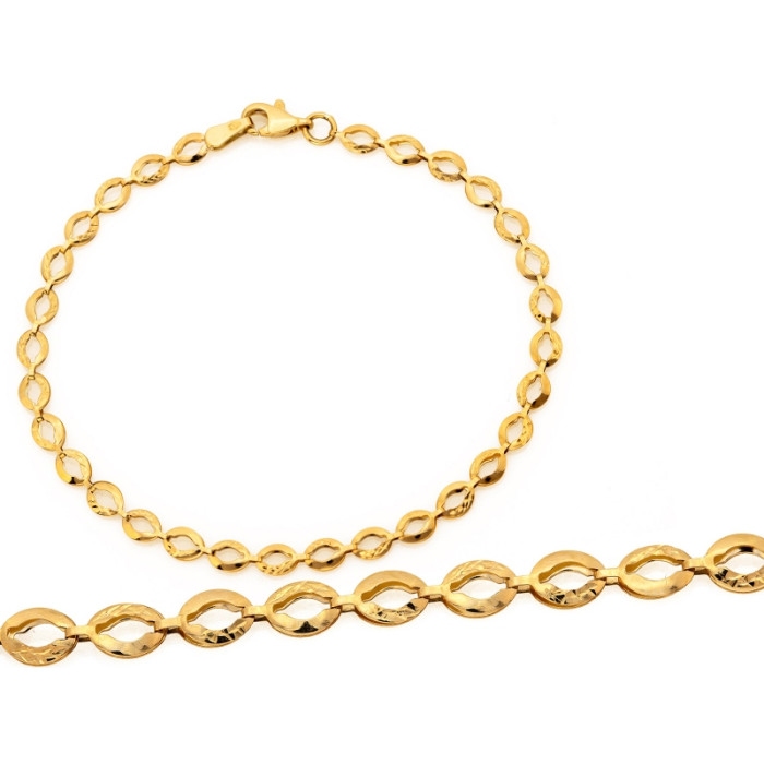 Złota bransoletka 375/9k, prosta elegancja na prezent