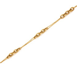 Złota bransoletka 585, 18 cm, 2.62g-2.71g
