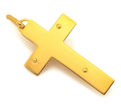 Złota przywieszka krzyżyk 37mm