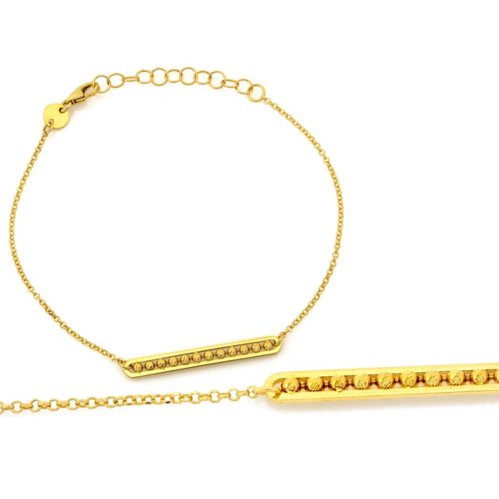 Złota bransoletka 585/14k, 3.5mm szerokości - Prezent