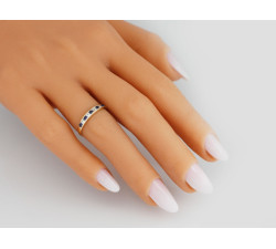 Złoty pierścionek z szafirem, 375/9k