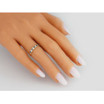 Złoty pierścionek z szafirem, 375/9k