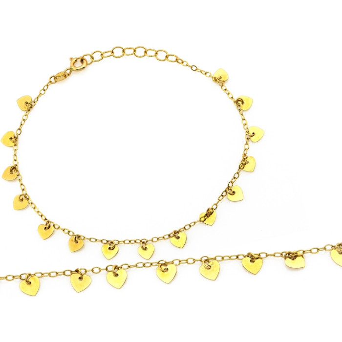 Złota bransoletka 6.3mm szerokości, dla kobiet