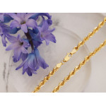 Złoty łańcuszek 60cm z próby 585/14k