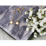 Złote kolczyki wiszące 585 z kulkami