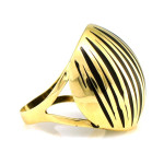 Złoty pierścionek z emalią 585/14k 20.7mm