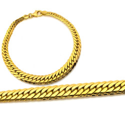 Złota bransoletka 585 kobra 8.1 mm