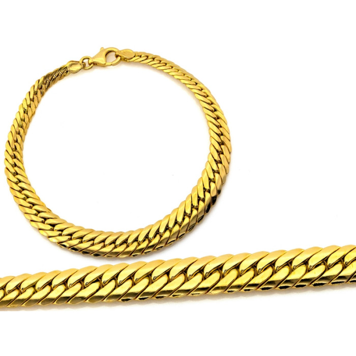 Złota bransoletka 585 kobra 8.1 mm