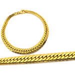 Złota bransoletka 585 kobra 8.1 mm