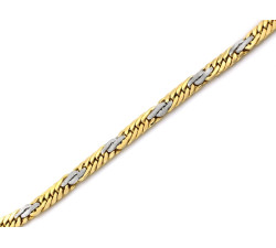 Złota bransoletka z łańcuszkowym wzorem 19 cm