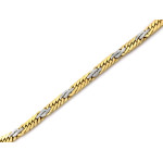 Złota bransoletka z łańcuszkowym wzorem 19 cm