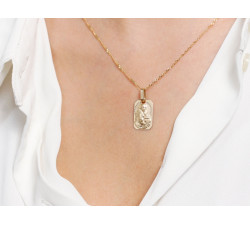 Złoty medalik dla kobiety i dzieci na prezent