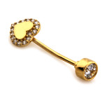 Złote kolczyki serce