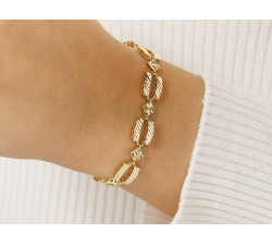 Złota bransoletka 585/14k, 19/20 cm, na prezent.
