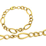Bransoletka z żółtego złota, szerokość 10 mm