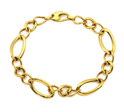 Bransoletka z żółtego złota, szerokość 10 mm