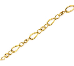 Bransoletka z żółtego złota, szerokość 10 mm
