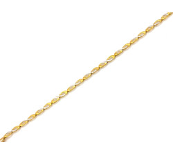 Złota bransoletka 375/9k, elegancki elementowy wzór