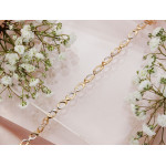 Złota bransoletka 375/9k, elegancki elementowy wzór